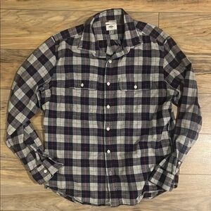 Men's Plaid Shirt - Blue and Red